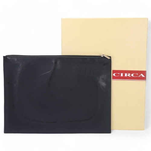 427 - A Circa document case in fine soft grain black leather, in original box, 40 x 30cm