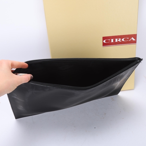 427 - A Circa document case in fine soft grain black leather, in original box, 40 x 30cm