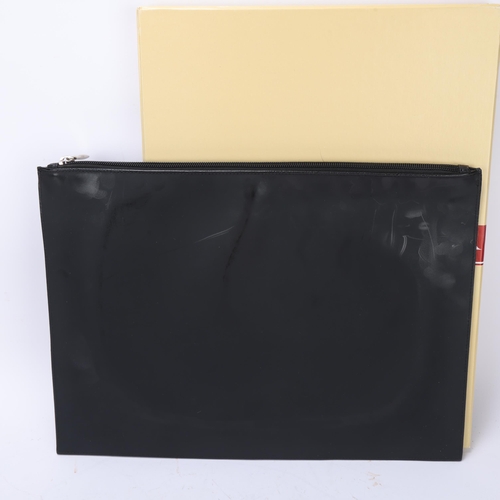 427 - A Circa document case in fine soft grain black leather, in original box, 40 x 30cm