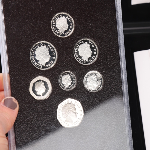 439 - A Royal Mint 2008 UK Coinage Emblems of Britain, Silver Proof collection, in capsule and presentatio... 