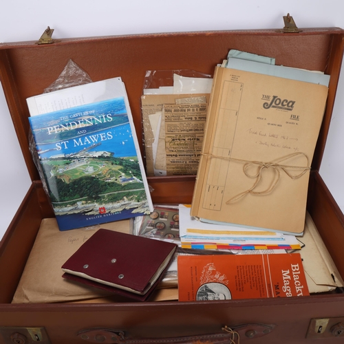 476 - A suitcase containing papers and documents relating to the Melvill family descendants of Philip Melv... 