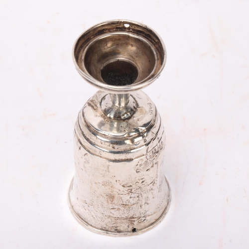 496 - JUDAICA - a Russian silver Kiddush cup, with engraved wriggle work decoration and Russian marks, hei... 