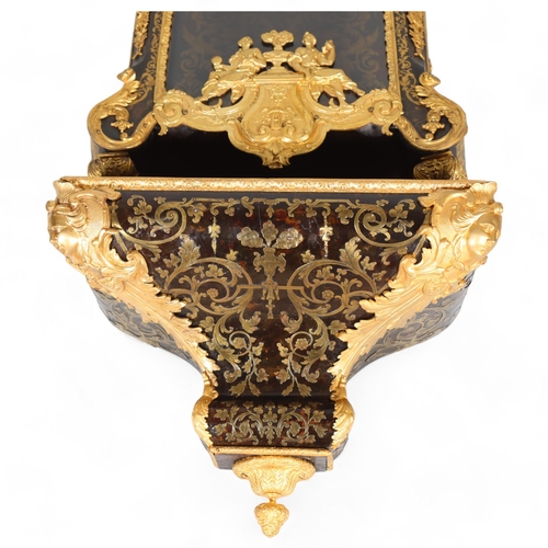 300 - A large and impressive French Boulle marquetry cased bracket clock, by Jacques Panier of Paris, mid-... 