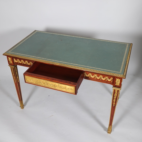 310 - Francois Linke (1855 - 1946), a very fine quality French library writing table, circa 1900 - 1910, g... 