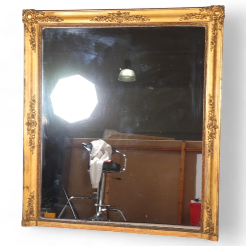 479 - A Victorian gilt over-mantle mirror, height 125cm, width 112cm