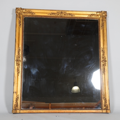 479 - A Victorian gilt over-mantle mirror, height 125cm, width 112cm