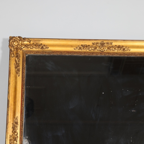 479 - A Victorian gilt over-mantle mirror, height 125cm, width 112cm