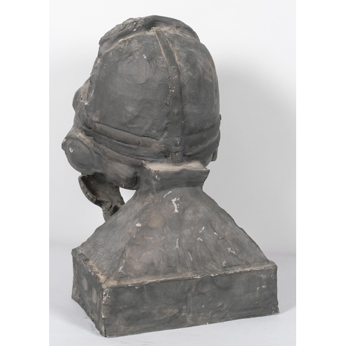 618 - Roger Bates (1947 - 2021), abstract helmet, composition sculpture, height 42cm