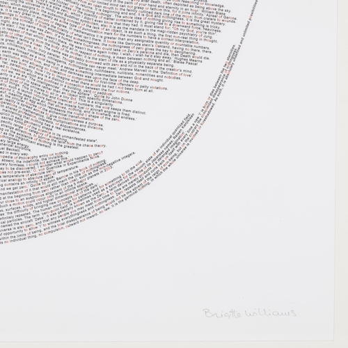 622 - Brigitte Williams, untitled abstract, colour print, signed in pencil, no. 58/75, purchased at Royal ... 