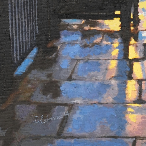 627 - David Edmonds, Hastings Old Town, oil on canvas, 56cm x 41cm, framed