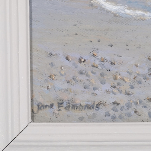 628 - Jane Edmonds, Hastings Beach, oil on canvas, 56cm x 41cm, framed