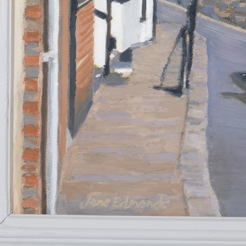 629 - Jane Edmonds, St Clement's Church Hastings Old Town, oil on canvas, 56cm x 41cm, framed