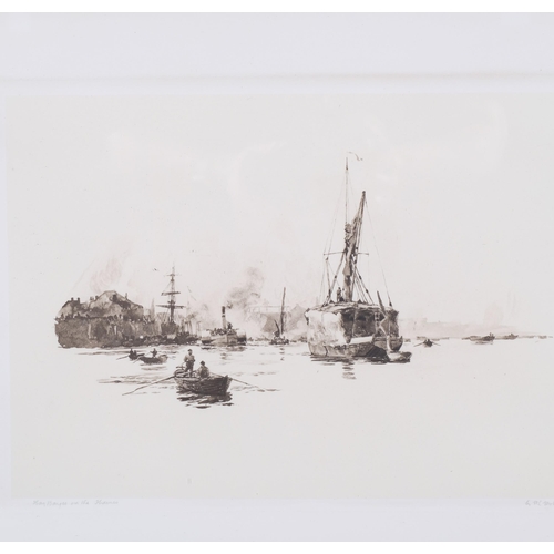 631 - William Lionel Wyllie, pair of Thames scenes, lithographs, both signed in pencil, image 23cm x 33cm,... 