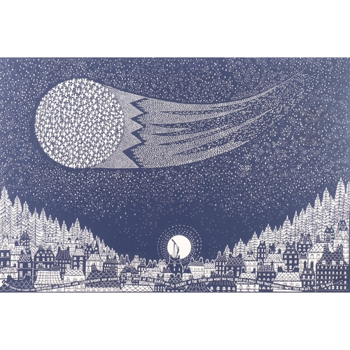 Rob Ryan (born 1962), Look Closer, screenprint, signed in pencil, no. 13/100, framed, overall frame dimensions 90cm x 124cm