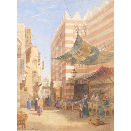 699 - Sutton Palmer (1854 - 1933), street scene Cairo, watercolour, 43cm x 32cm, framed