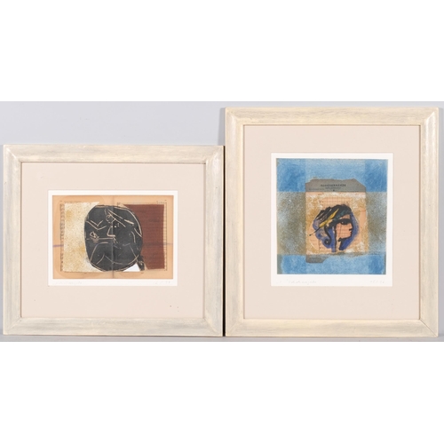 707 - Keith Purser (born 1944), Scheherazade I and II, mixed media paint/collage, 1996, signed in pencil, ... 