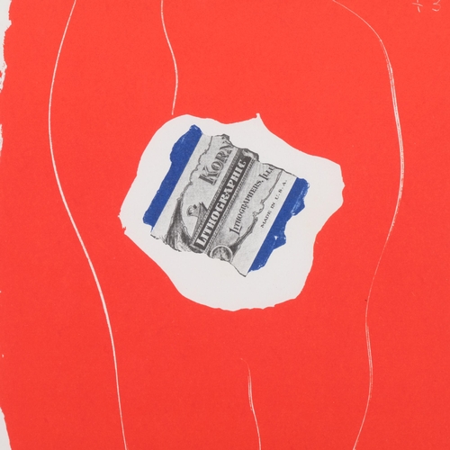 711 - Robert Motherwell, Tricolour, original lithograph 1973 for XX Siecle no. 40, sheet size 31cm x 24cm,... 