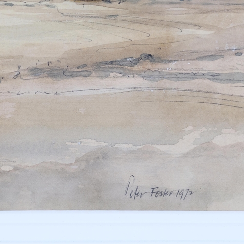 723 - Peter Foster, the Don from Glenbucket Bridge, 1972, watercolour, 30cm x 47cm, framed