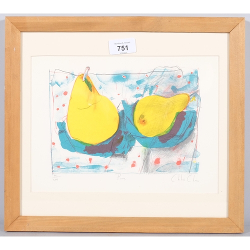 751 - Chloe Cheese (1952), limited edition lithograph on paper, Pears, signed and numbered in pencil, 15cm... 