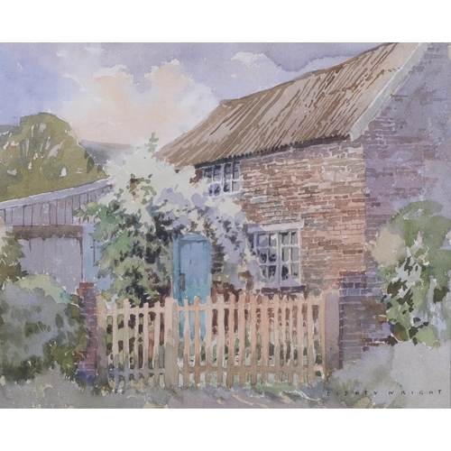 764 - Sidney Wright, country cottage, watercolour, 25cm x 31cm, framed