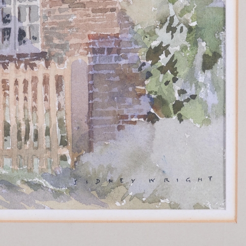 764 - Sidney Wright, country cottage, watercolour, 25cm x 31cm, framed