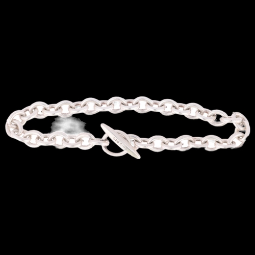 1366 - HERMANN SIERSBOL - a Danish sterling silver cable link chain bracelet, 22cm, 28.2g