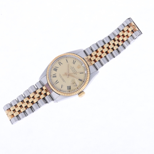 1000 - ROLEX - a bi-metal Oyster Perpetual Datejust automatic calendar bracelet watch, ref. 16013, circa 19... 