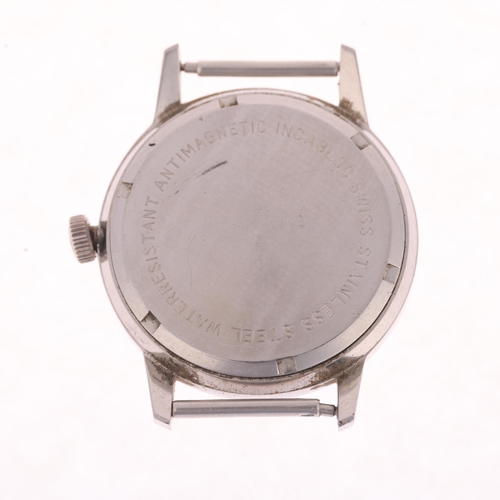 1005 - GRUEN - a Vintage stainless steel 'Vancouver Canucks' Precision mechanical wristwatch head, circa 19... 