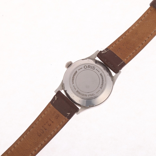 1006 - ORIS - a Vintage stainless steel 'Power Reserve' automatic wristwatch, circa 1960s, silvered dial wi... 