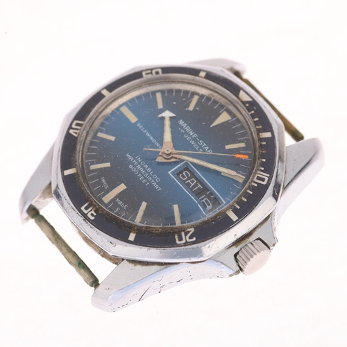 1011 - SICURA/BREITLING - a Vintage stainless steel Marine-Star automatic calendar wristwatch head, circa 1... 