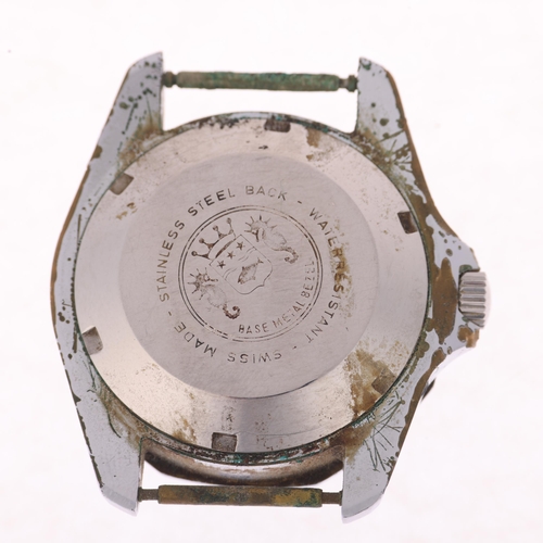 1011 - SICURA/BREITLING - a Vintage stainless steel Marine-Star automatic calendar wristwatch head, circa 1... 