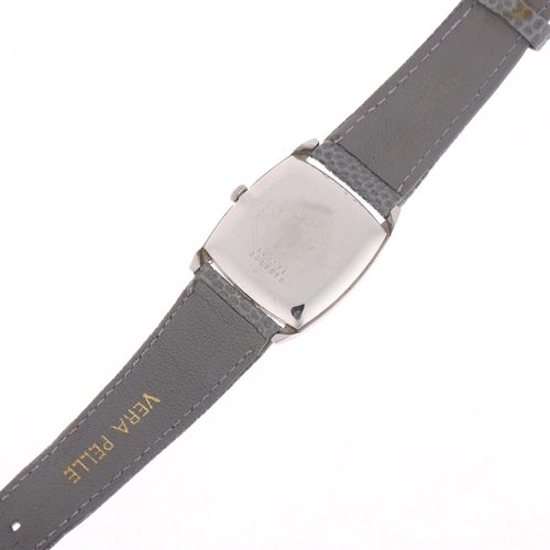 1015 - UNIVERSAL GENEVE - a stainless steel Tank mechanical wristwatch, ref. 842114, circa 1960s, silvered ... 