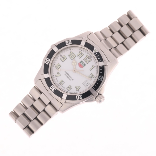 1016 - TAG HEUER - a stainless steel Professional 2000 Series 200M quartz calendar bracelet watch, ref. WM1... 