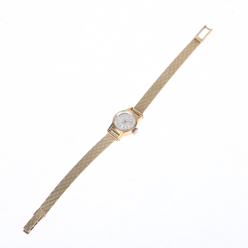 1022 - PORTA - a lady's gold plated stainless steel mechanical wristwatch, silvered dial with applied gilt ... 