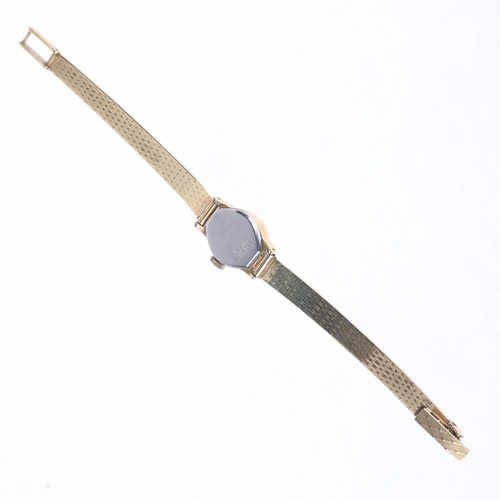 1022 - PORTA - a lady's gold plated stainless steel mechanical wristwatch, silvered dial with applied gilt ... 