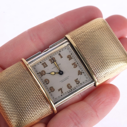 1044 - *DESCRIPTION CHANGE* MOVADO - an Art Deco Swiss *18ct Gold* and silver-gilt Ermeto chronometre self-... 