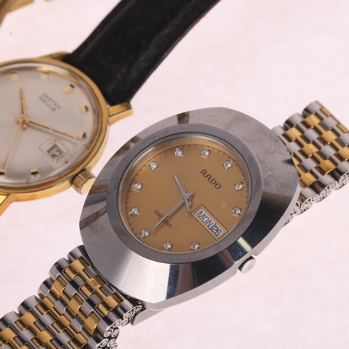 1049 - 3 wristwatches, comprising Rado Diastar, Vertex Revue, and Citizen EcoDrive (3)