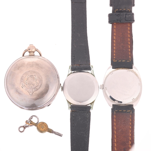 1050 - 3 watches, comprising Bentima Star, Jowissa, and Waltham silver pocket watch (3)