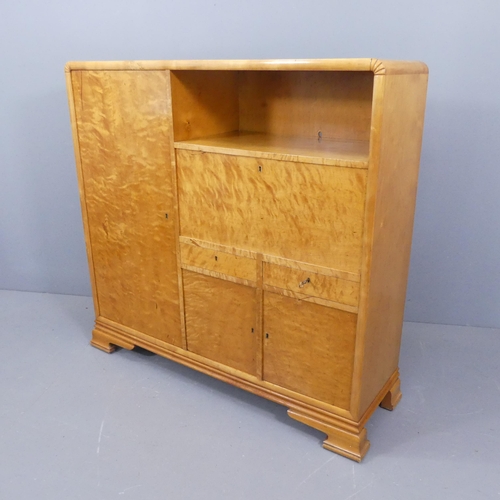 2094 - VENESTA - A mid-century Finnish birch sideboard, with maker's label. 128x124x39cm.