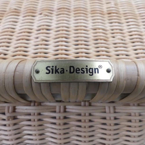 2096 - NANA DITZEL - A mid-century Danish rattan lounge chair , Madame by Sika Design, Denmark, designed in... 