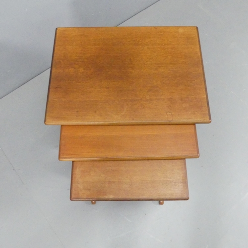 2222 - G-PLAN - a mid-century teak Fresco nest of three occasional tables. Largest 56x52x41cm.... 