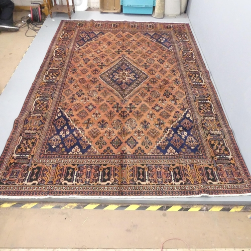 2323 - A blue-ground Joshaghan carpet. 323x212cm.