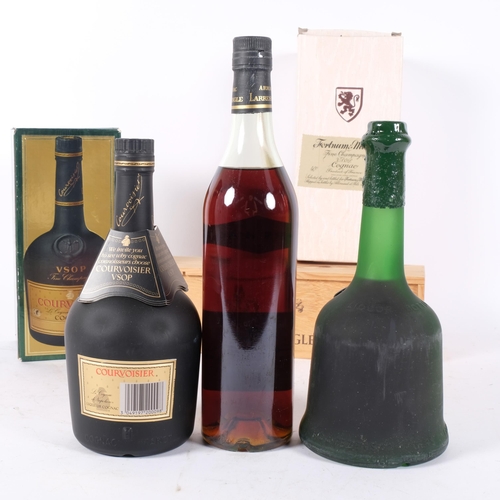 116 - 3 bottles of various Cognac, including a bottle of Larressingle Tresvieil Armagnac, boxed, a bottle ... 