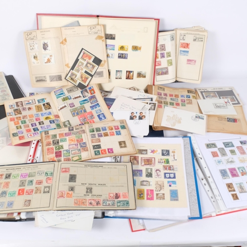 120 - Various UK and worldwide stamp albums, reference books, and a box of loose postage stamps