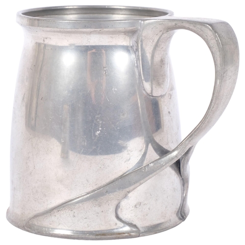 130 - A Liberty Heritage pewter tankard with stylised handle, limited edition no. 53/250, H12.5cm