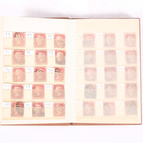 135 - A small album of Queen Victorian SG43 Penny Red plates, PL71 - PL224