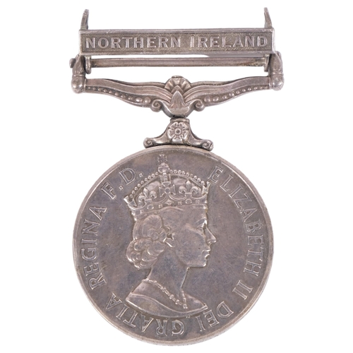 154 - An Elizabeth II 4 Campaign Service medal, with Northern Ireland bar, awarded to 24348929 Pte. S. C. ... 