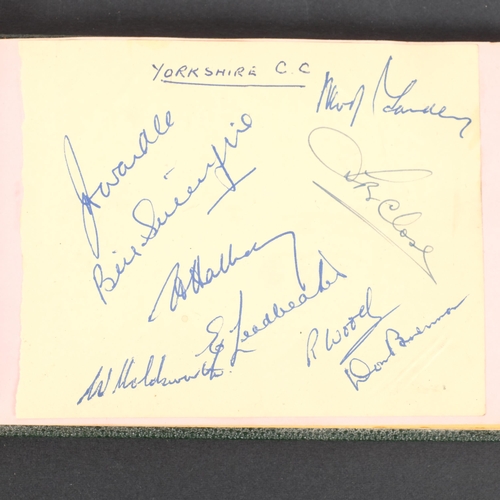 170 - A Vintage autograph album, signatures include players of Leeds United AFC, Sheffield United, Kent Cr... 