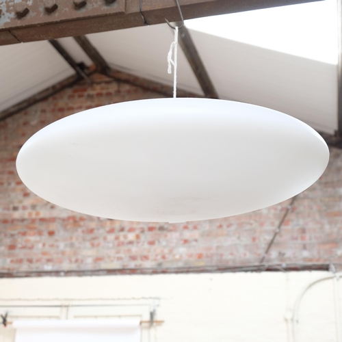 307 - A modern contemporary flying saucer pendant light fitting, overall diameter approx 60cm