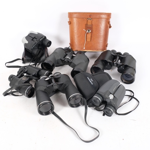 331 - A quantity of Vintage binoculars, including a pair of Zenith 7x50 field binoculars, Pentax 7x35 fiel... 